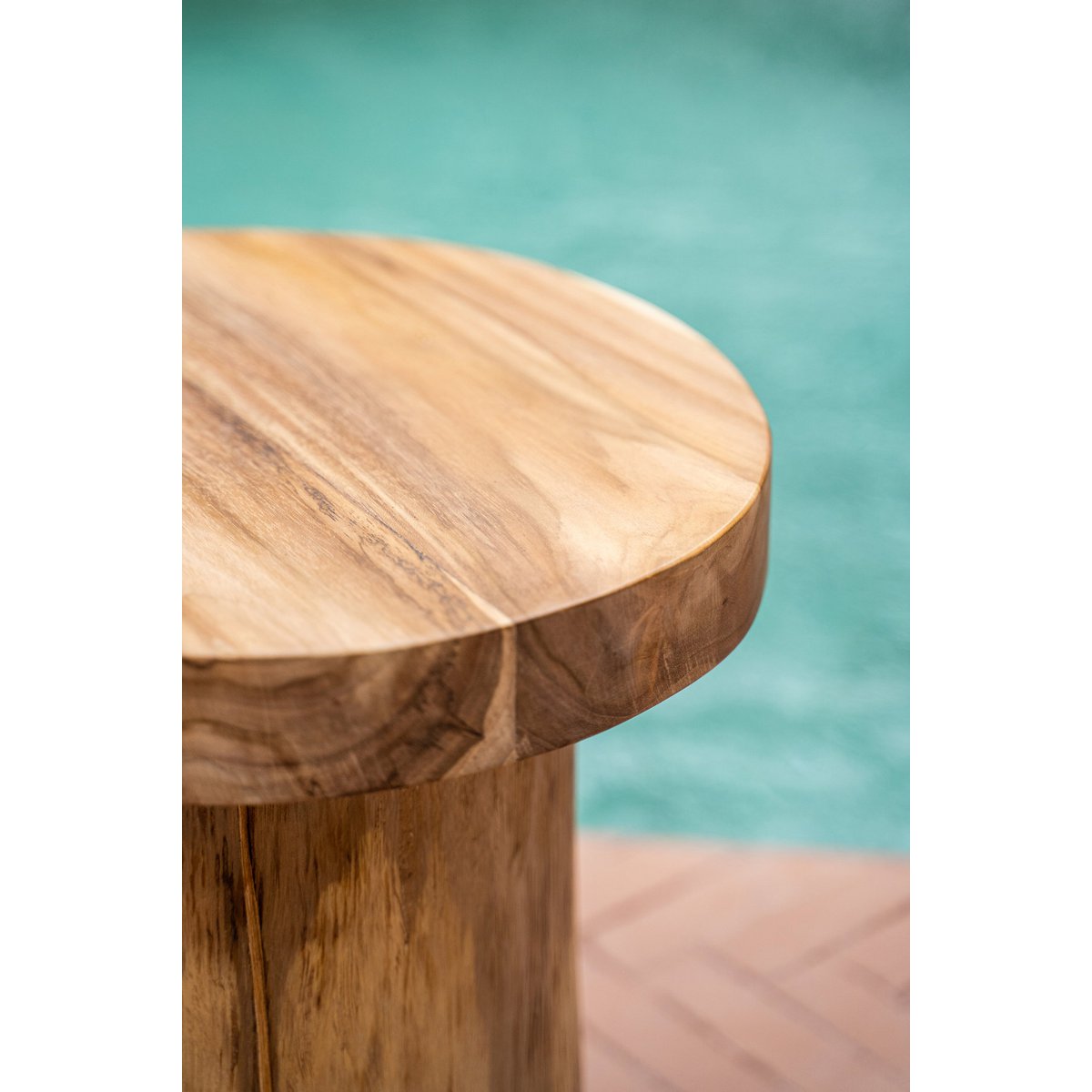 Table d’appoint en teck massif Inti – Naturel | Bazar Bizar