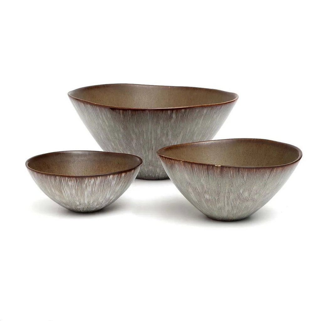 Bol de service en grès Peniche – Blanc Gris – ×26,5cm | Bazar Bizar