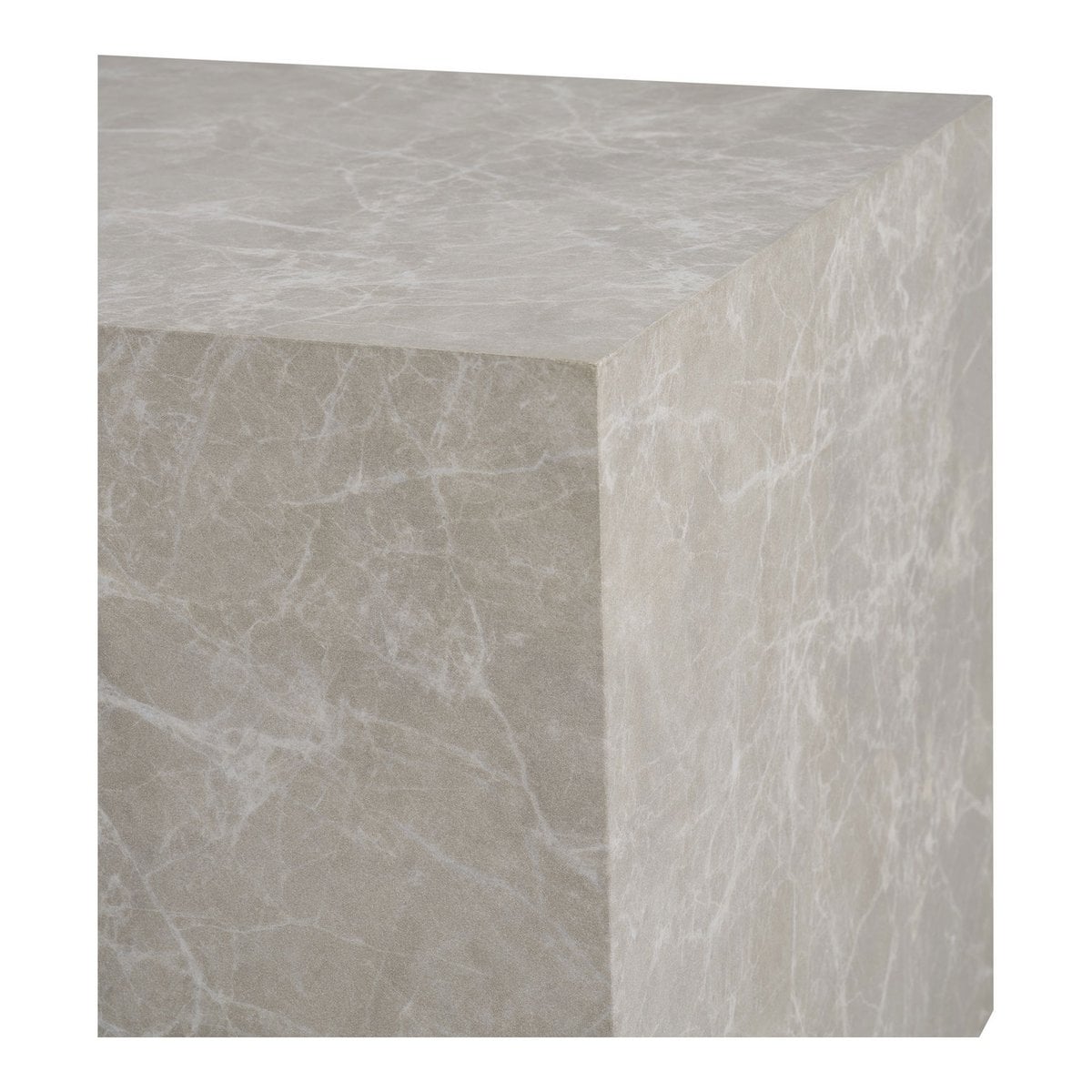 Tables Basses Prague - Aspect Marbre Beige, Lot de 2 (42 & 50 cm)