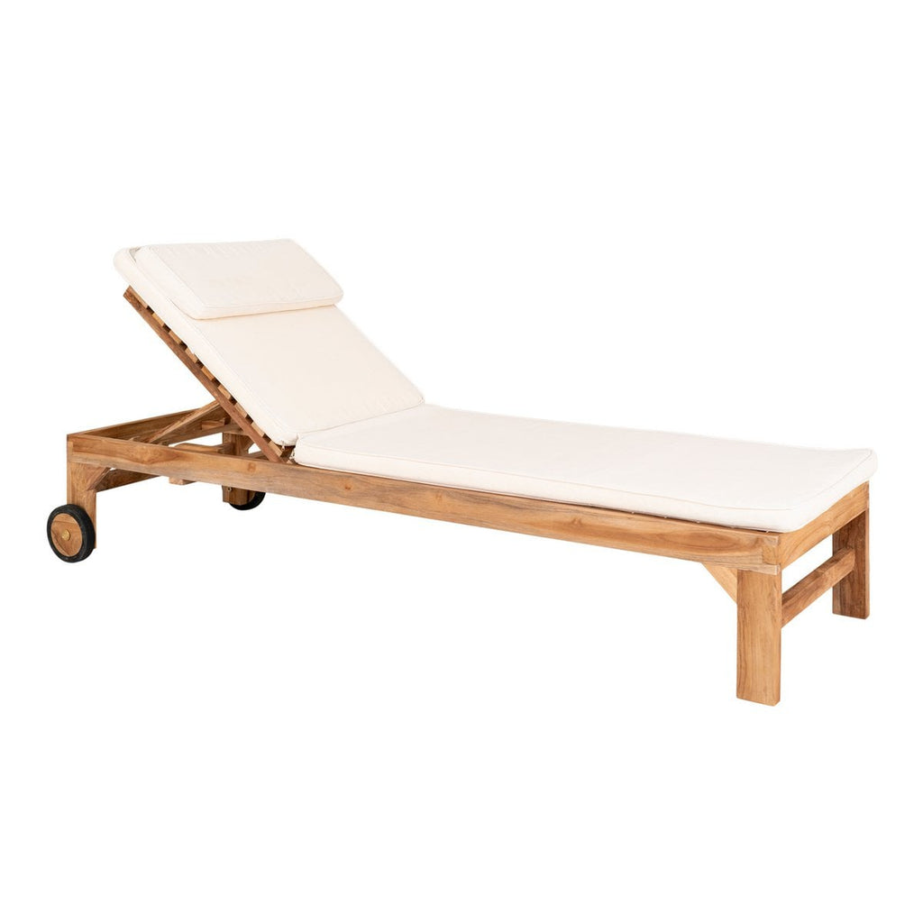 Coussin Andorra pour Transat - Blanc, Coton, 200x62 cm