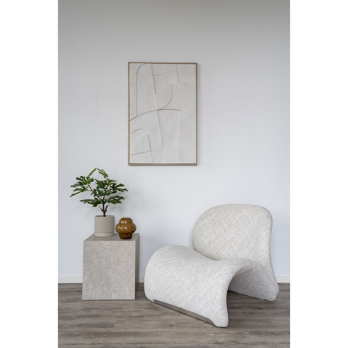 Vase en verre organique – Marron