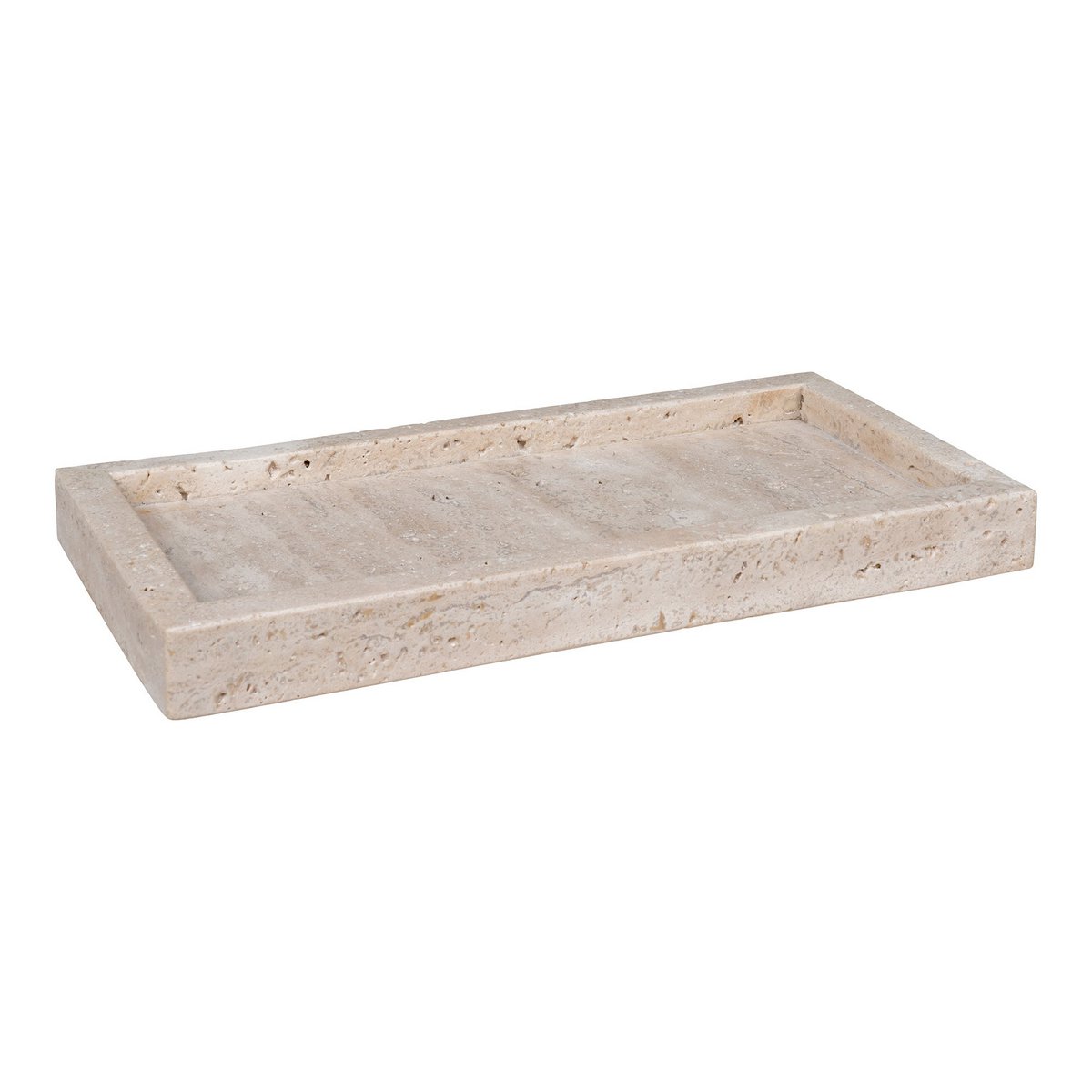 Plateau en Travertin Naturel – 30,5x15 cm