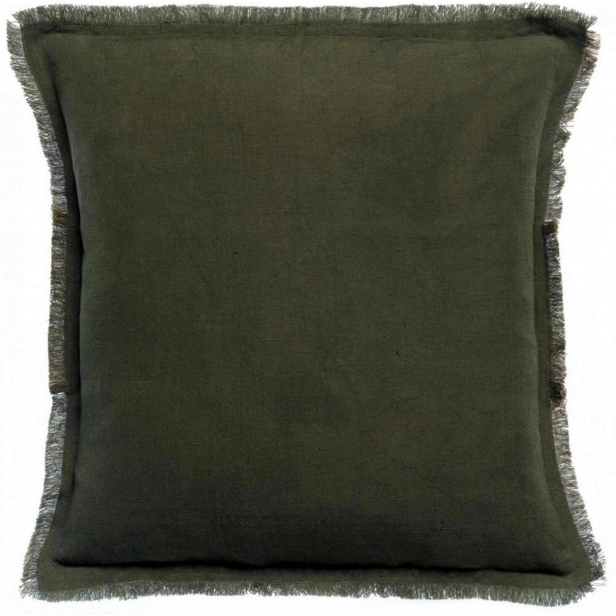 Coussin Uni Laly Olive – 45 x 45 cm
