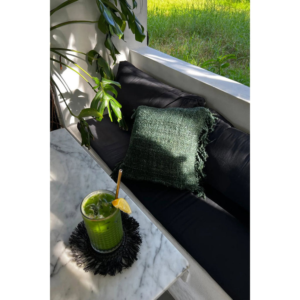 Housse de coussin Oh My Gee vert forêt 60 × 60 cm