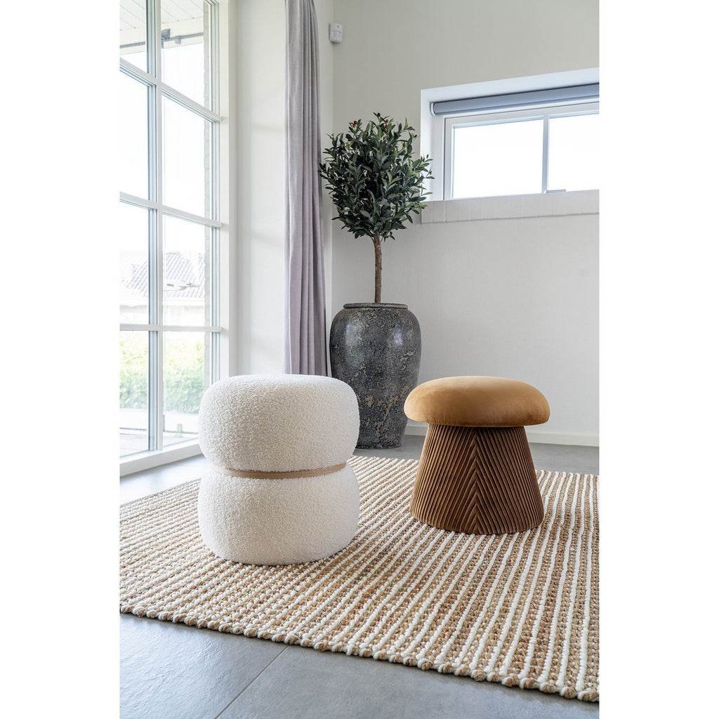 Pouf Hampton – Ocre velours