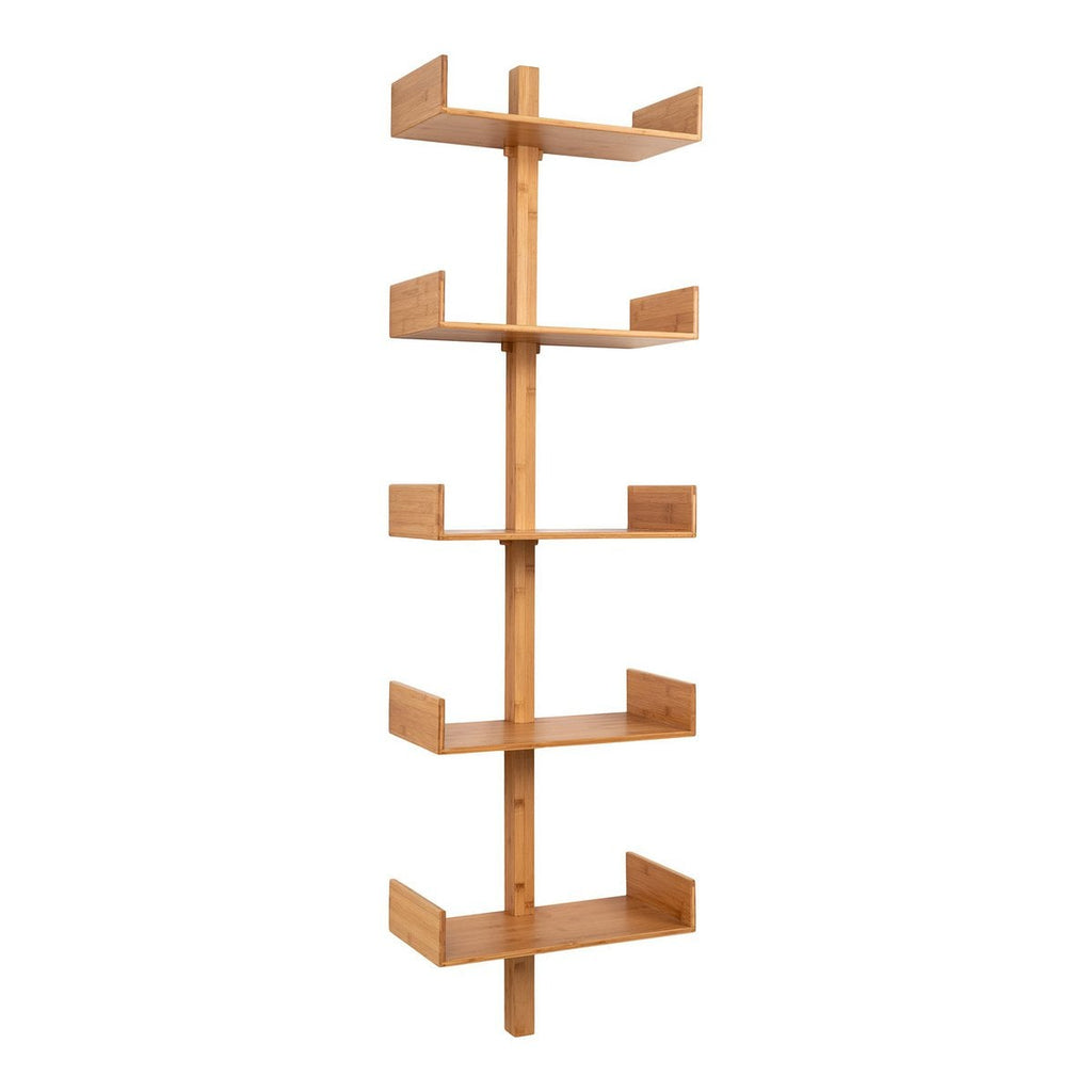 Étagère murale Villa en bambou naturel – 50 × 25 × 180 cm