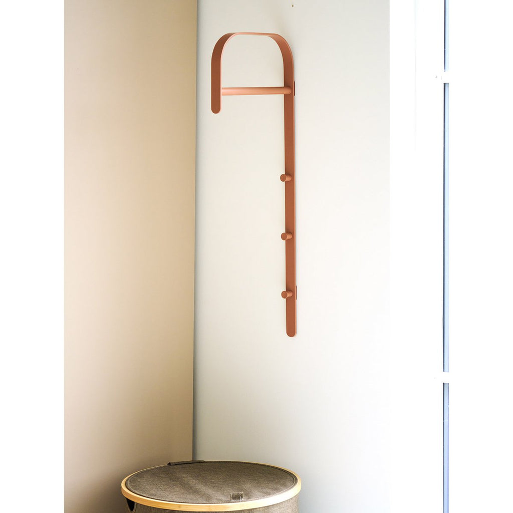Portant à vêtements Gresto en métal cognac 3 × 30 × 80 cm