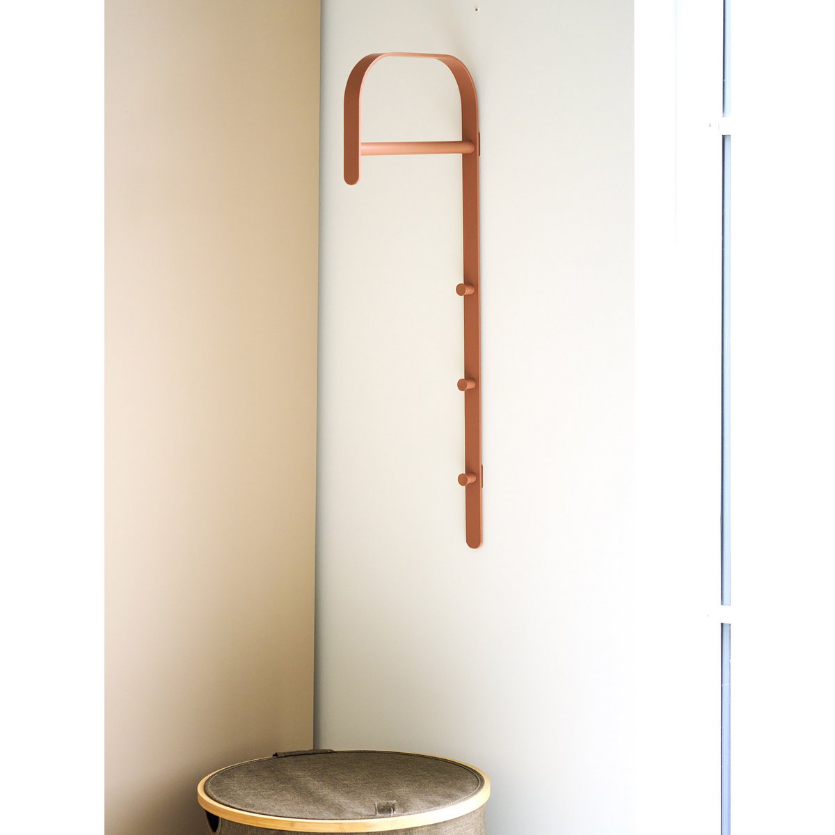 Portant à vêtements Gresto en métal cognac 3 × 30 × 80 cm