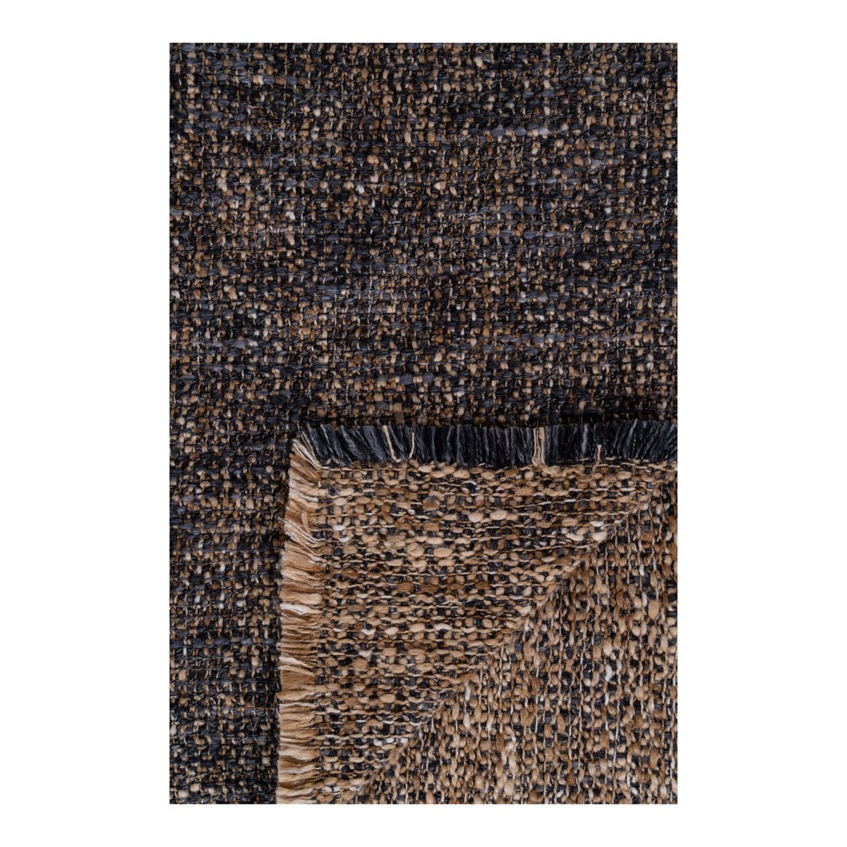 Ely Plaid - Plaid, bleu/jaune, Coton, Polyester, 130x170 cm