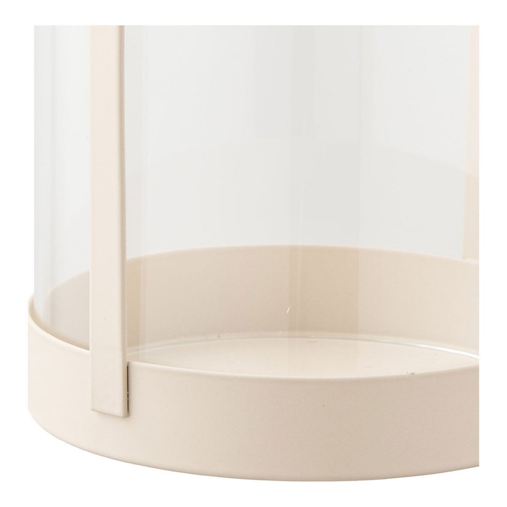 Bougeoirs Hurricane - Verre & Métal Beige, Lot de 2 (S+L)