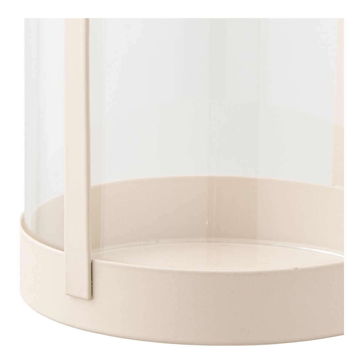 Bougeoirs Hurricane - Verre & Métal Beige, Lot de 2 (S+L)