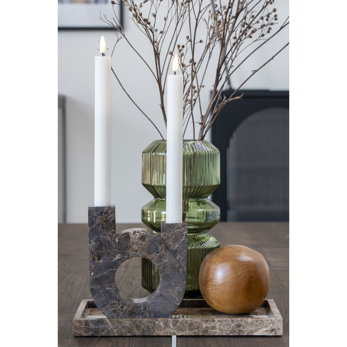 Vase - Vert, Verre, Ø12x25 cm