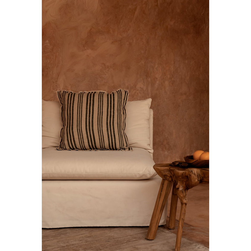 Housse de Coussin The Nordic Stripe - Noir Naturel - 50x50