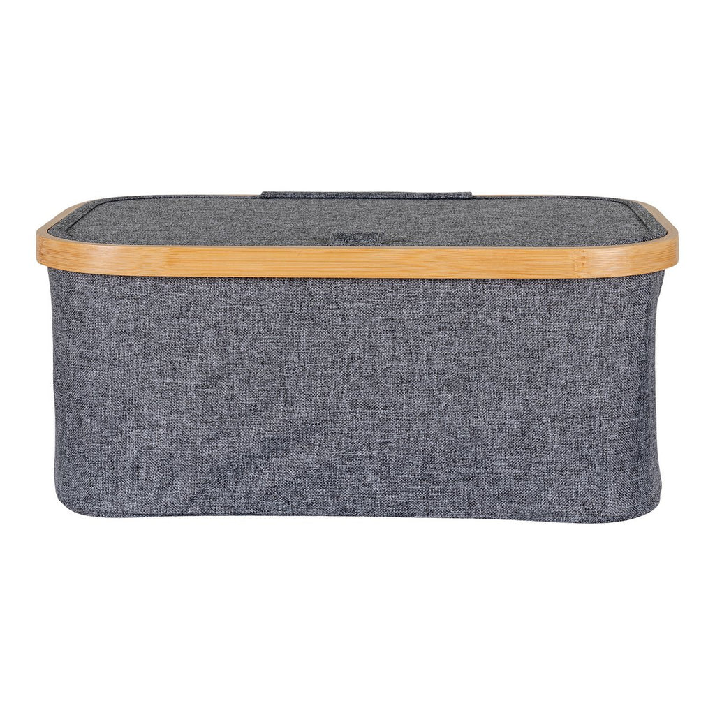 Panier Noto - Gris Foncé, Bambou/Polyester, 38x26x16 cm