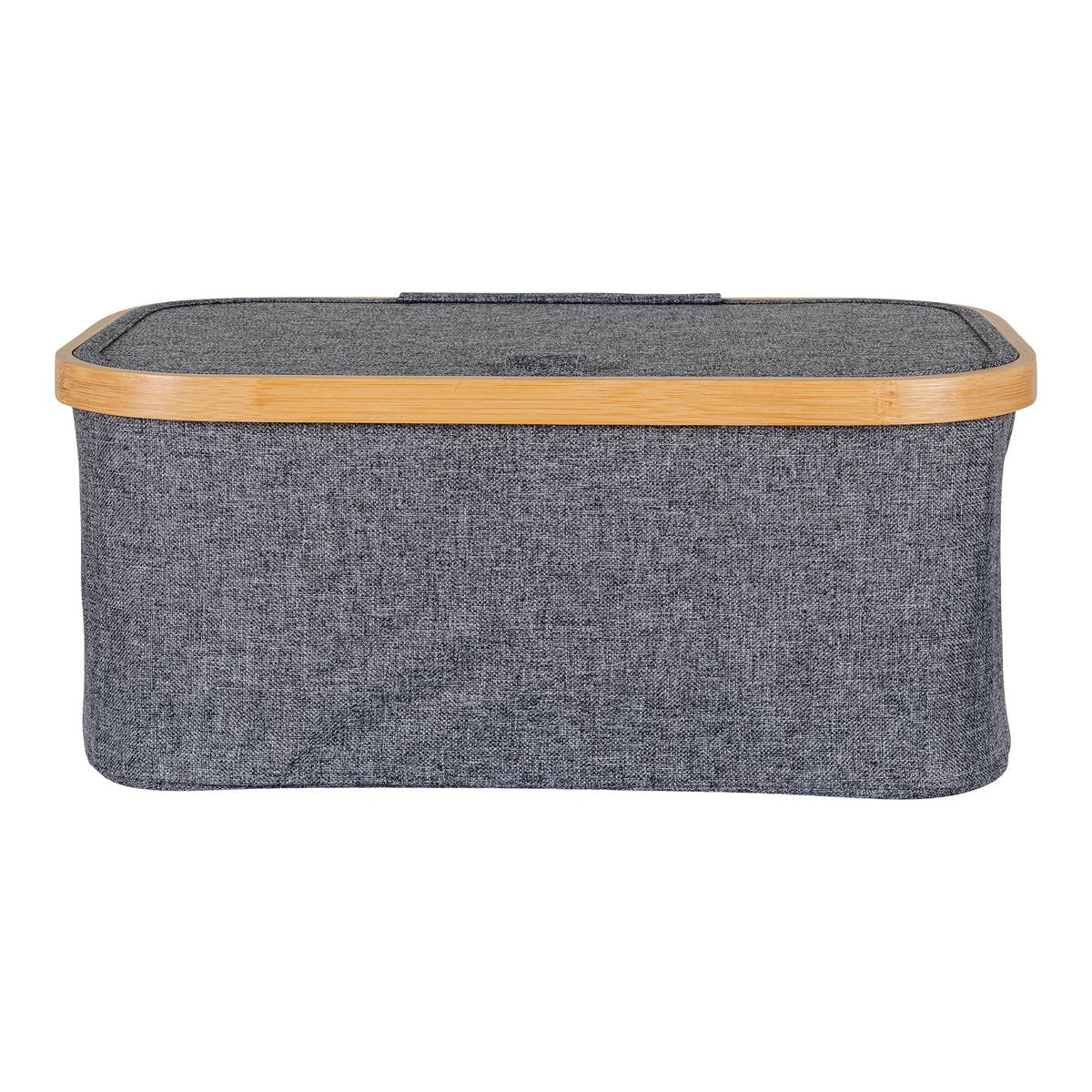 Panier Noto - Gris Foncé, Bambou/Polyester, 38x26x16 cm