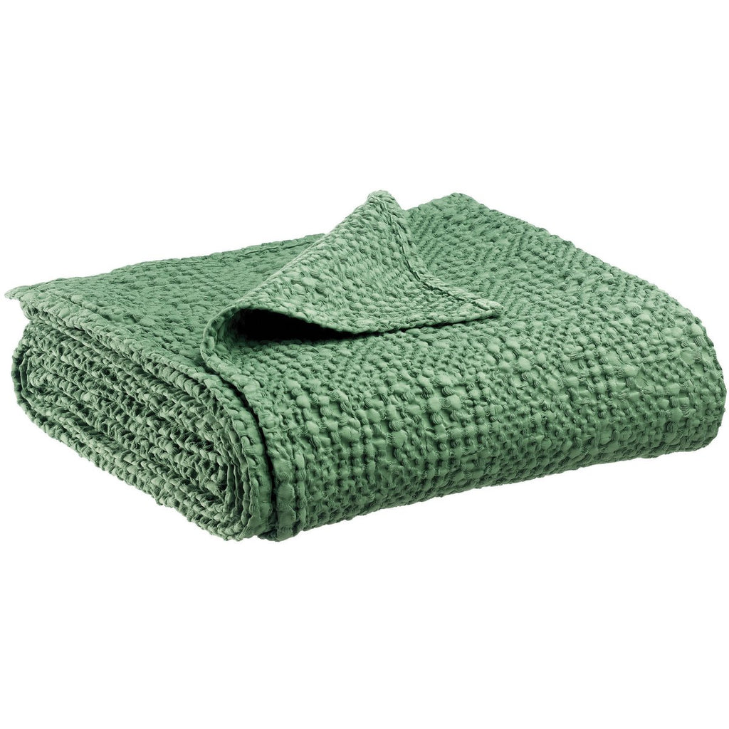 Jeté de lit Tana Amande en coton stonewashed 240 × 260 cm