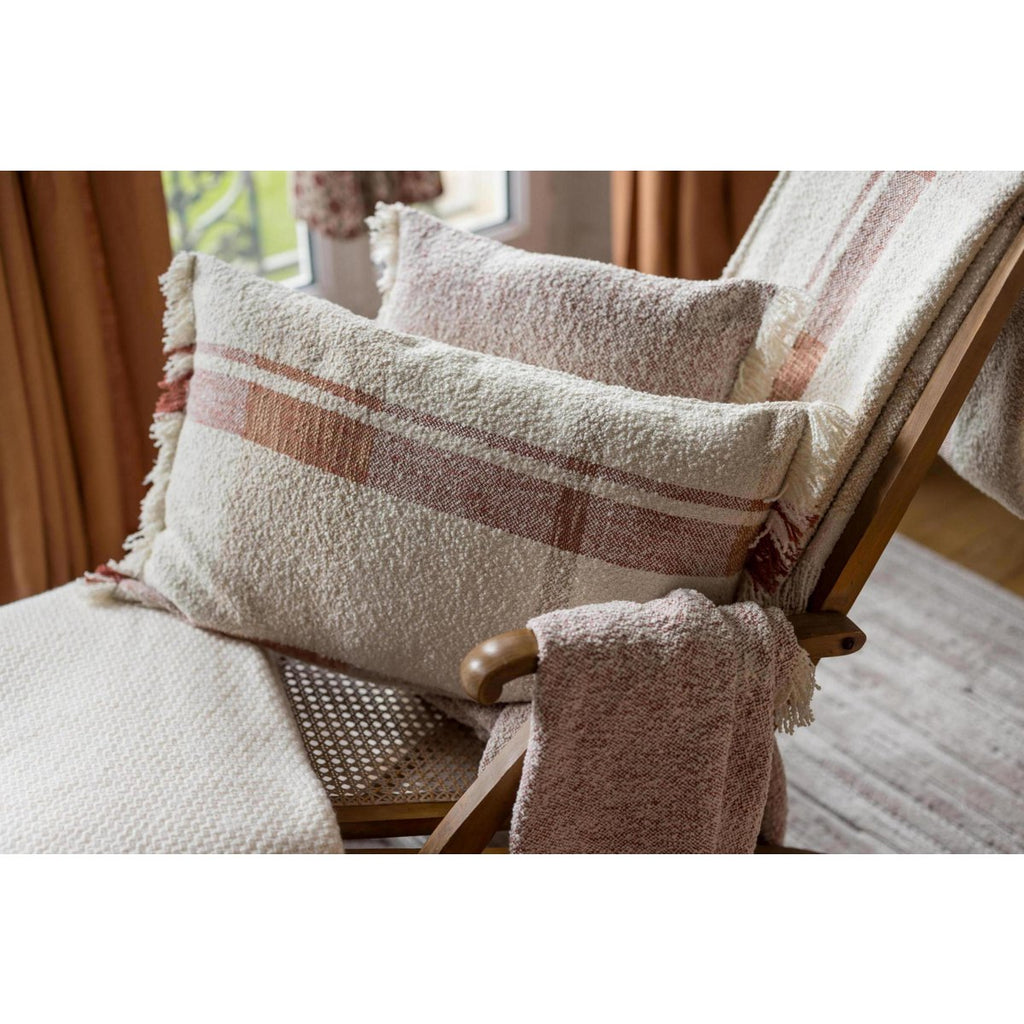 Plaid chiné Jane Sienne bouclette 130 × 160 cm