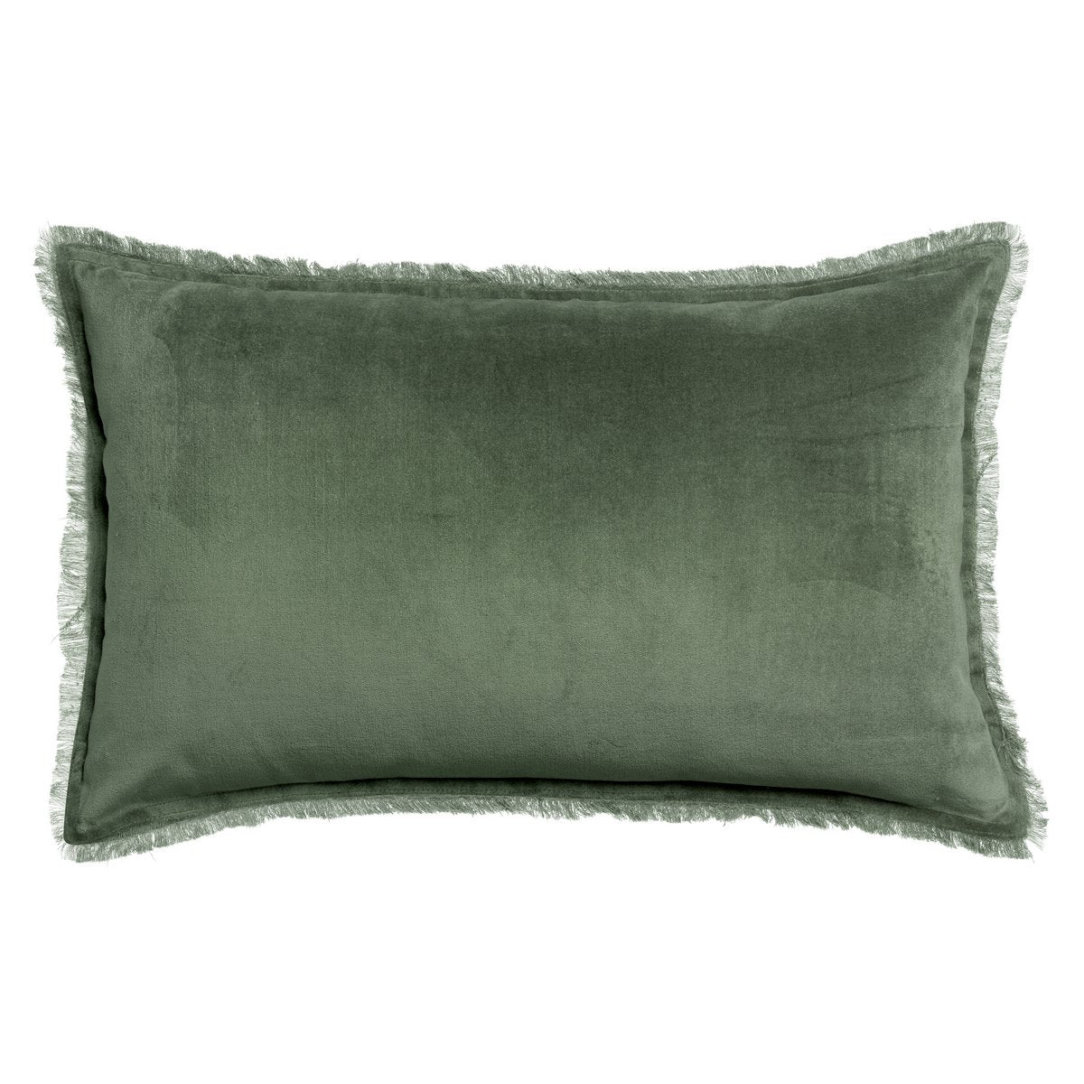 Coussin Fara Thym en velours de coton 40 × 65 cm