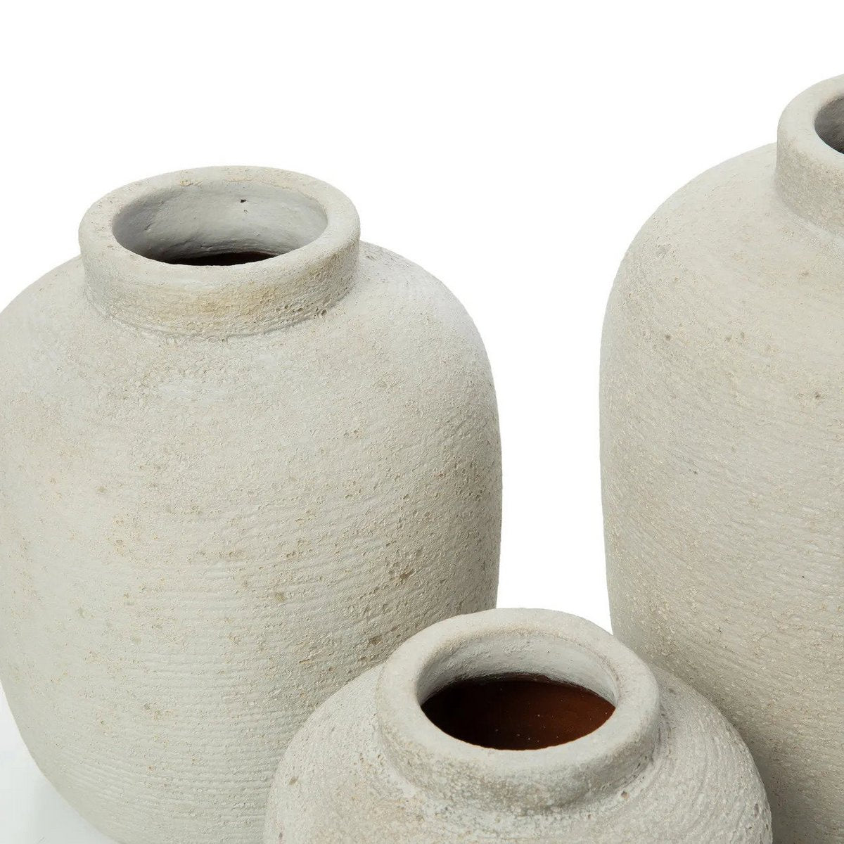 Vase en terre cuite Peaky – Blanc – L