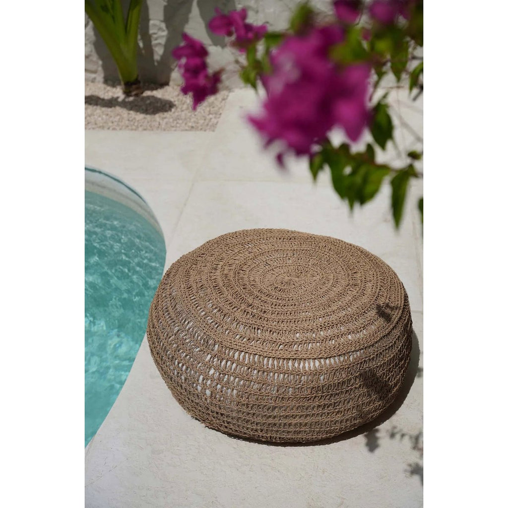 Pouf en Jonc de Mer - Naturel - M