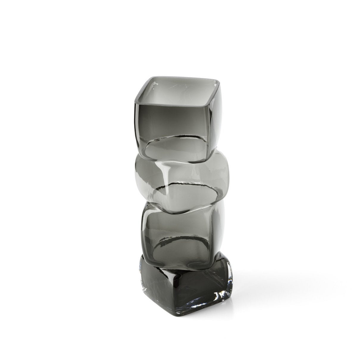 Le Vase Cubes - Gris Foncé - L
