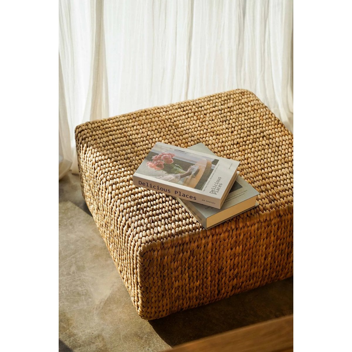 Le Pouf Carré Jacinthe - Naturel - M