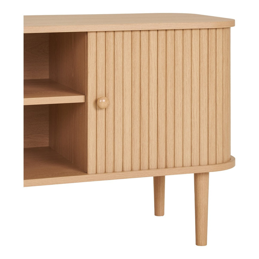 Banc TV Nikko - MDF & Pin Naturel, 113x40x51,5 cm