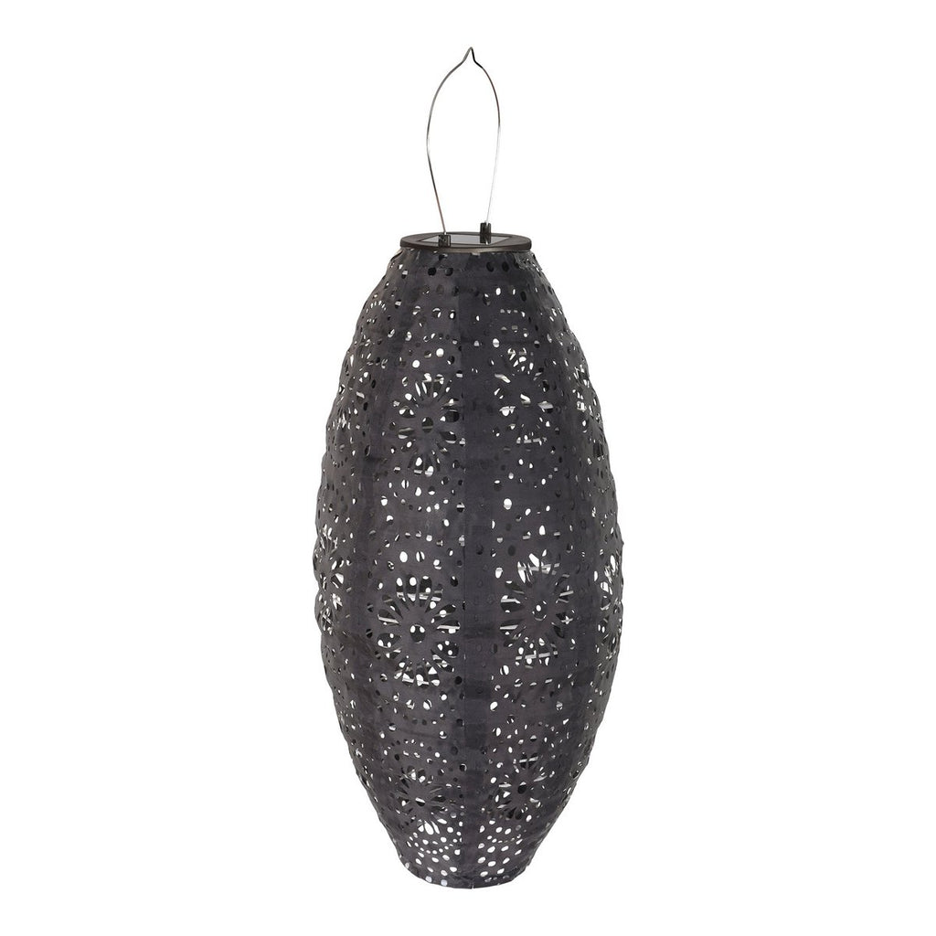 Lanterne solaire LED Foxdale – Gris, IP44, 20x20x40 cm
