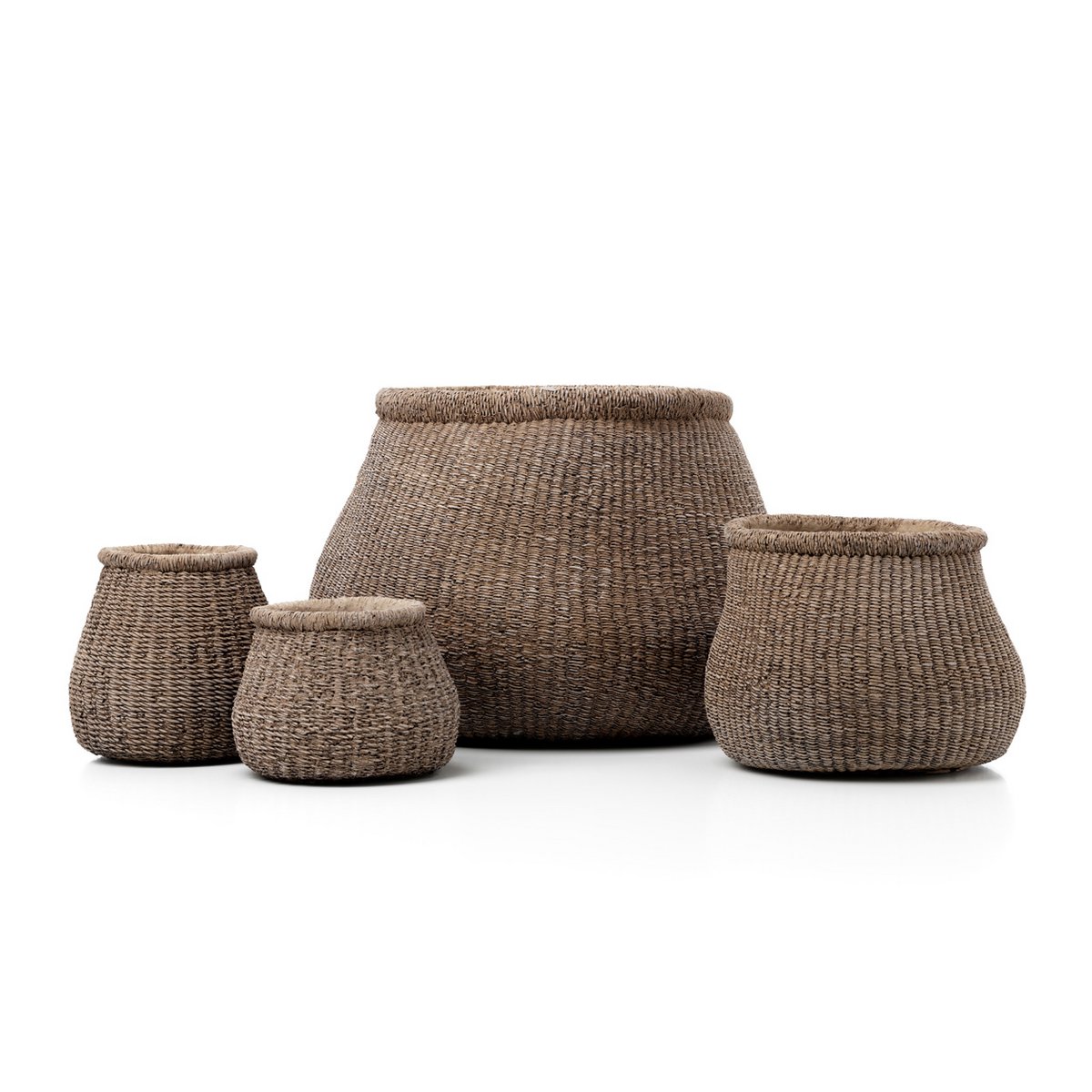 Jardinière en béton effet tressé Faux-Puff - Marron - XL
