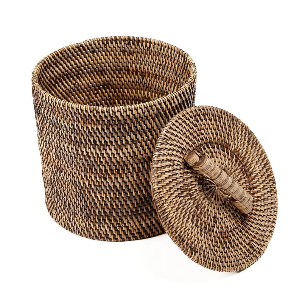 Panier de rangement en rotin – Brun Naturel – Bas | Bazar Bizar