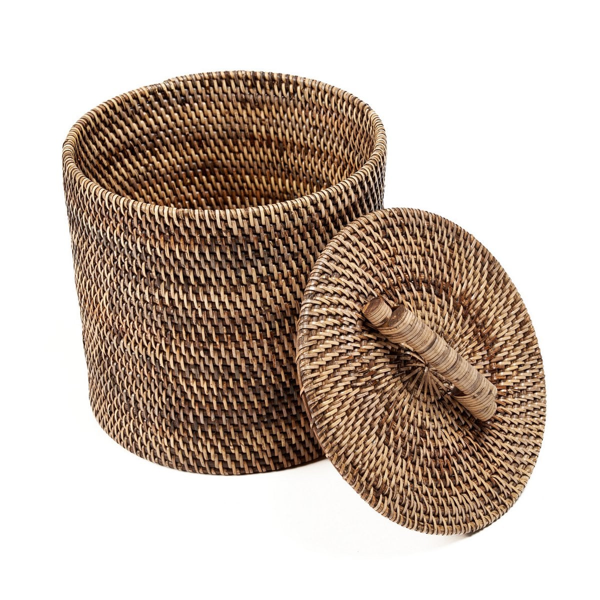 Panier de rangement en rotin – Brun Naturel – Bas | Bazar Bizar
