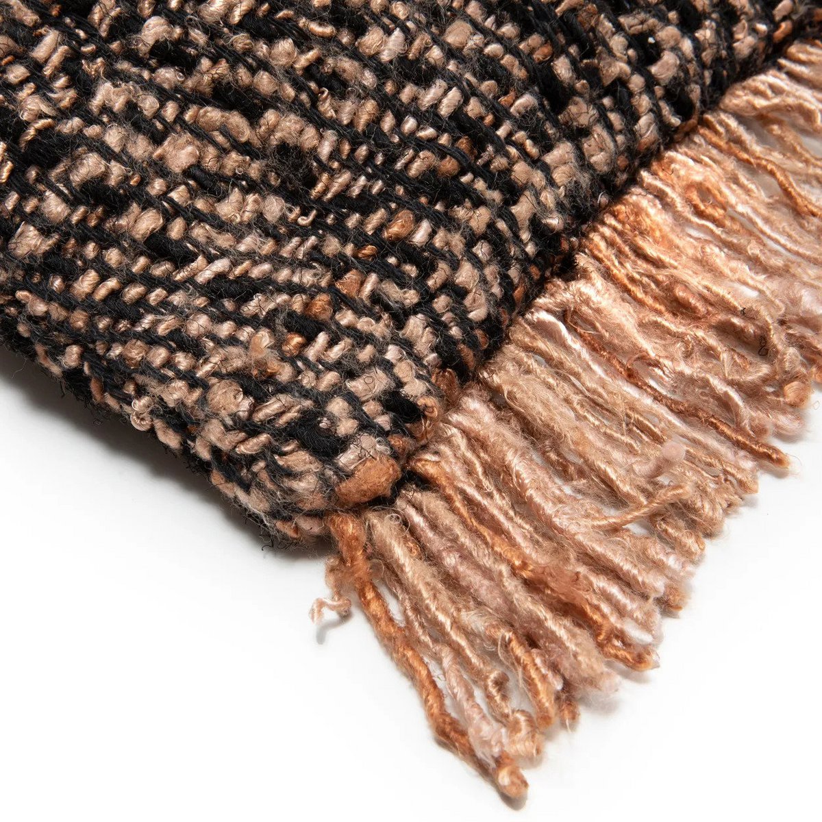 Housse de coussin en coton Oh My Gee – Cuivre Noir – 30×50cm | Bazar Bizar