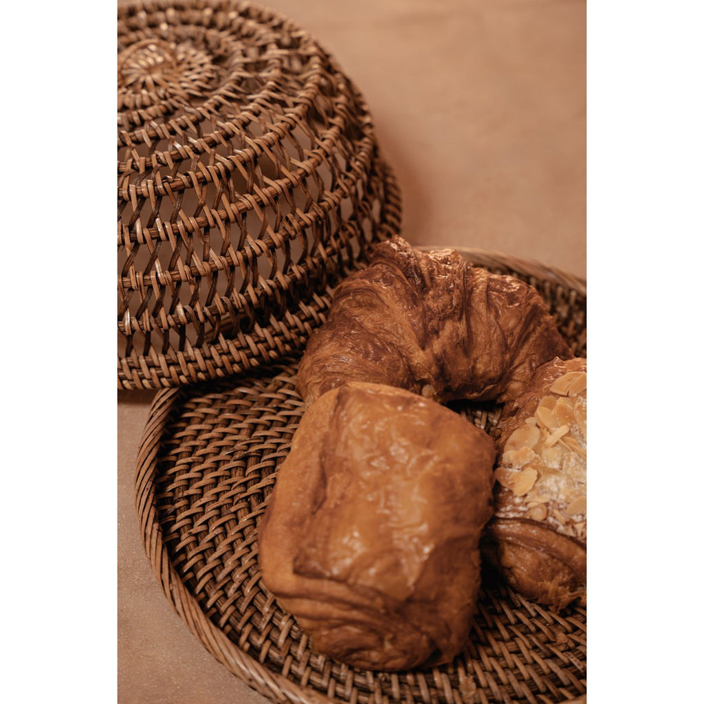 Cloche alimentaire en rotin tressé – Brun Naturel – M | Bazar Bizar