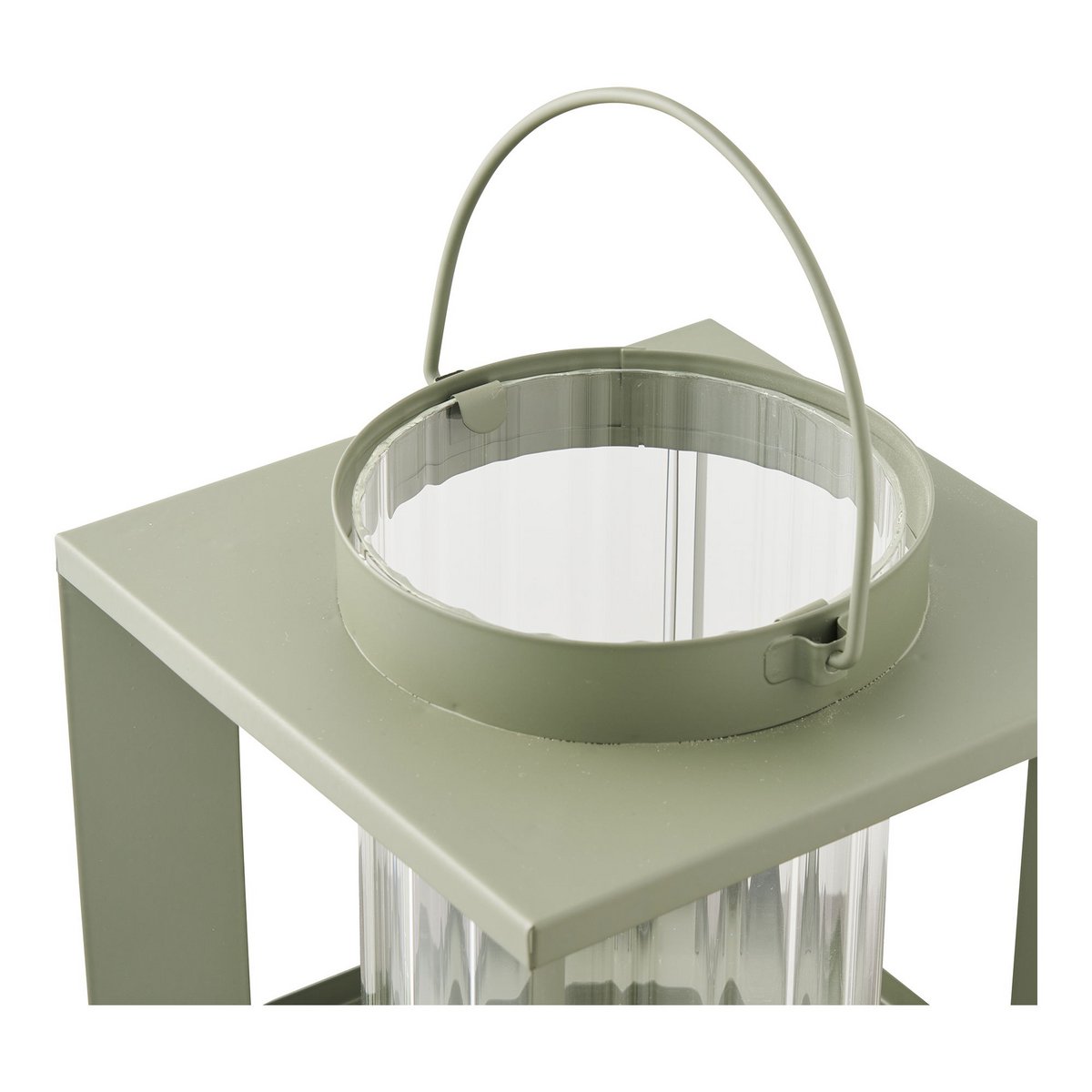 Lanterne Lohals - Verre & Métal Vert, 18x18x20,5 cm
