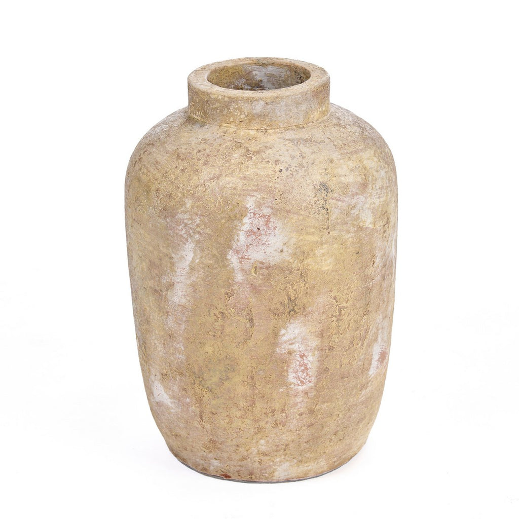 Vase Clay Echo crème en terre cuite 30 cm