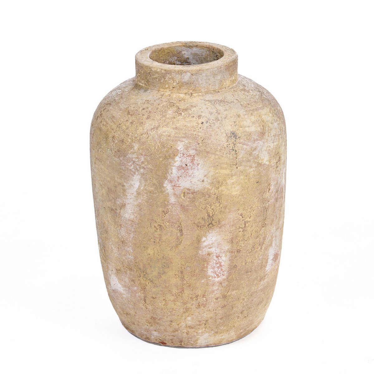 Vase Clay Echo crème en terre cuite 30 cm
