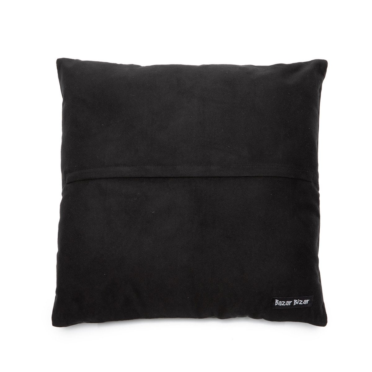 La Housse de Coussin en Cuir à Quatre Panneaux - Noir - 40x40