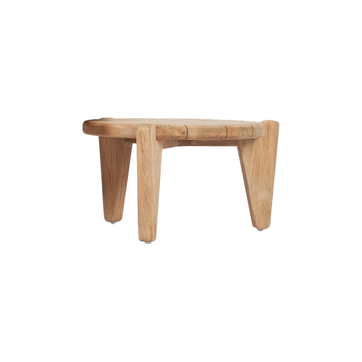 Table basse d’extérieur Seseh en teck récupéré Ø 50 cm