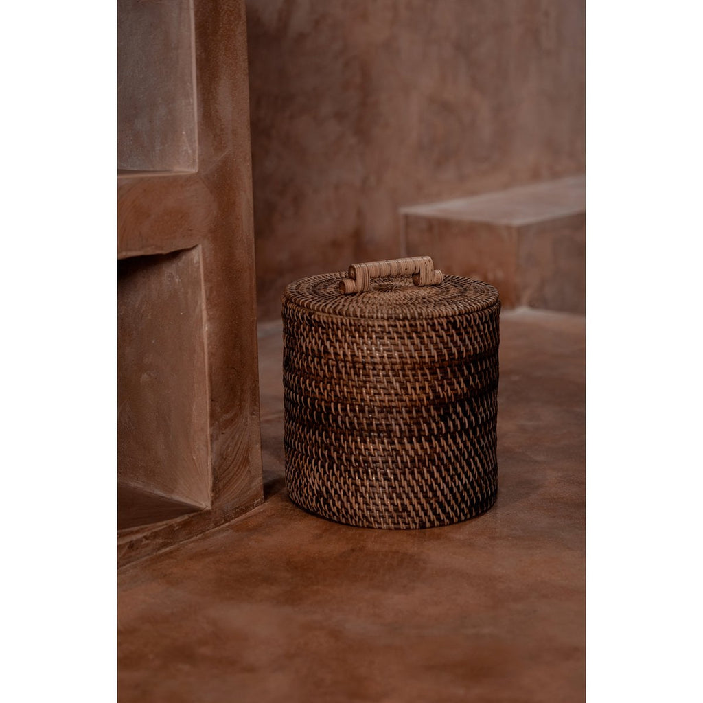 Panier de rangement en rotin – Brun Naturel – Bas | Bazar Bizar