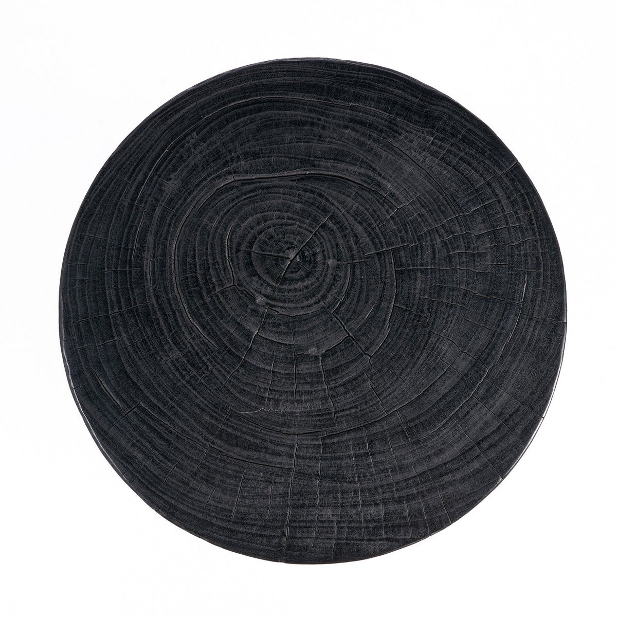 Tabouret en bois massif Squat Spot – Noir | Bazar Bizar