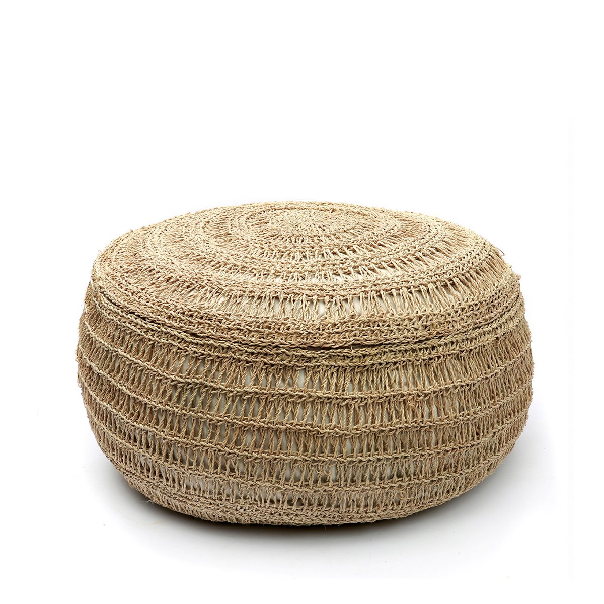 Pouf en Jonc de Mer - Naturel - M