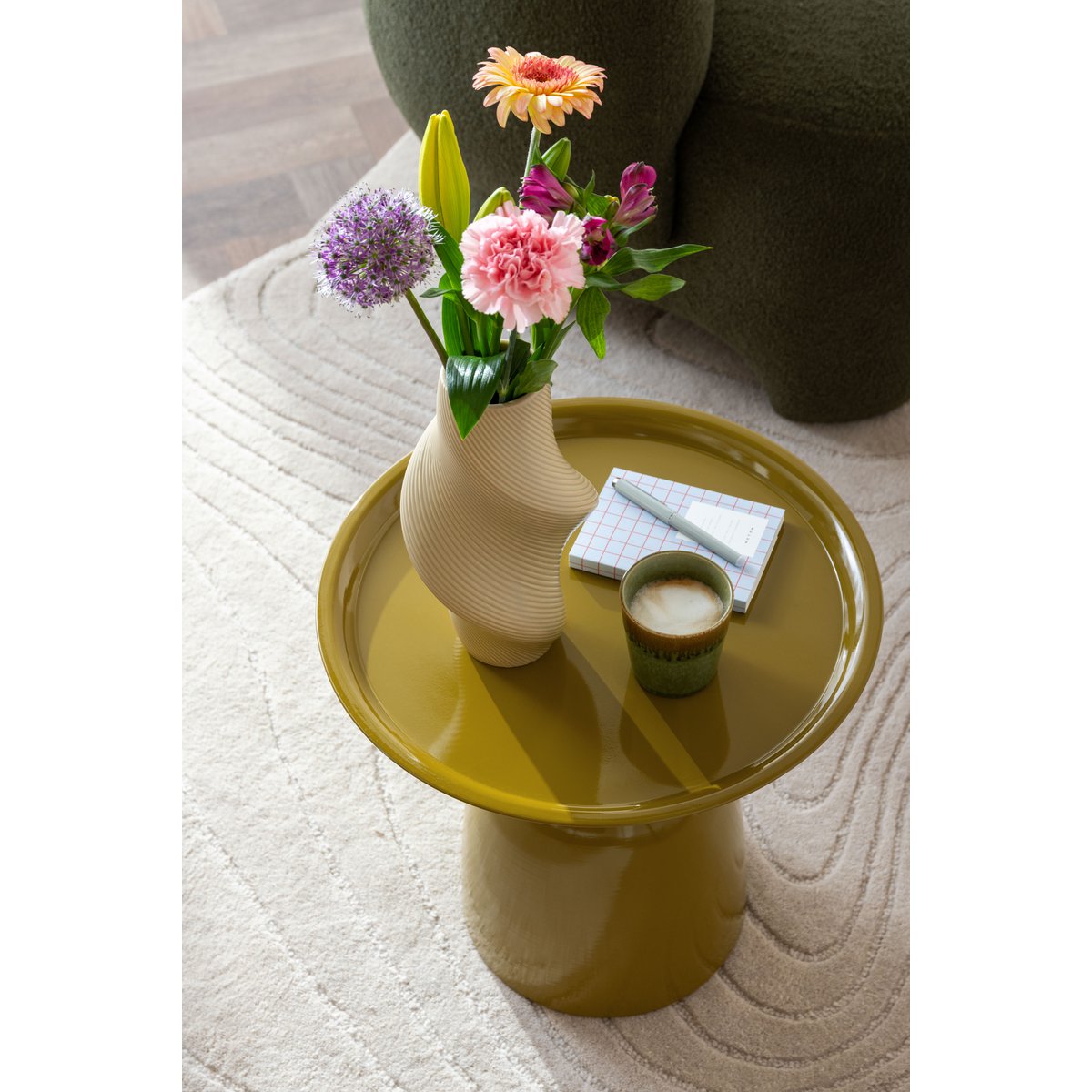Table d'Appoint Paris Bronze Jaune