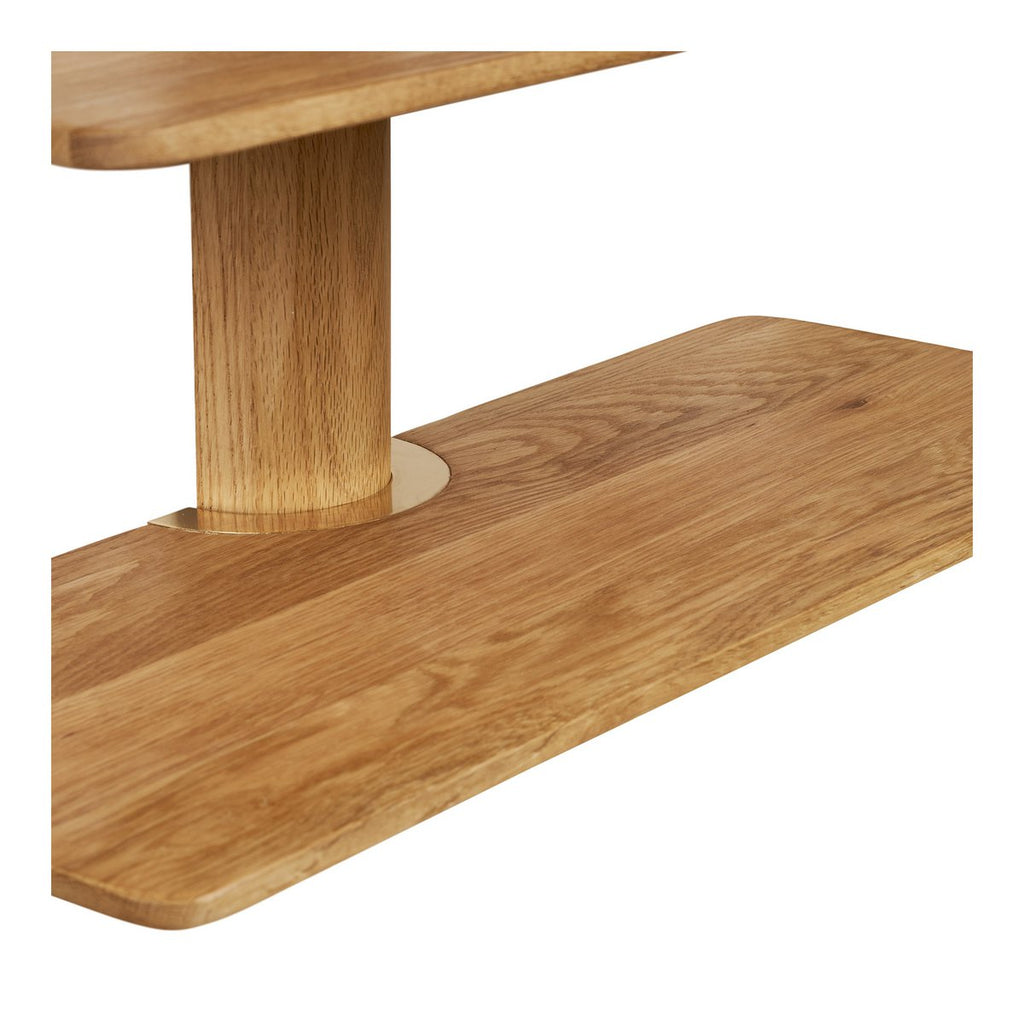 Étagère murale Calcata chêne – 3 niveaux – 55 × 22 × 55,5 cm