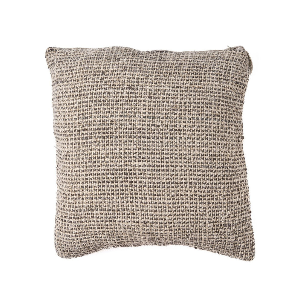 Housse de coussin en lin Grain de Lin – Noir Naturel – 50×50cm | Bazar Bizar
