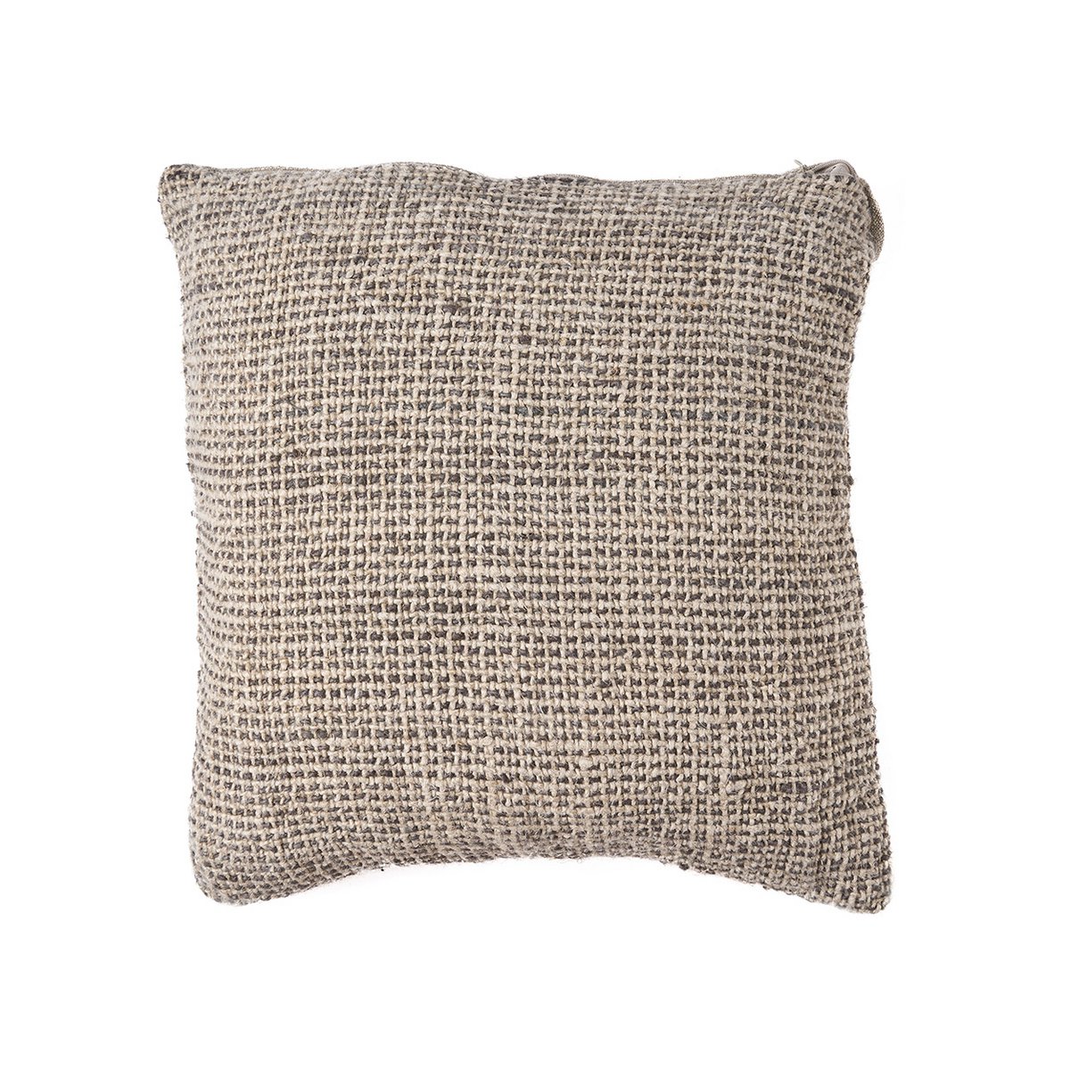 Housse de coussin en lin Grain de Lin – Noir Naturel – 50×50cm | Bazar Bizar