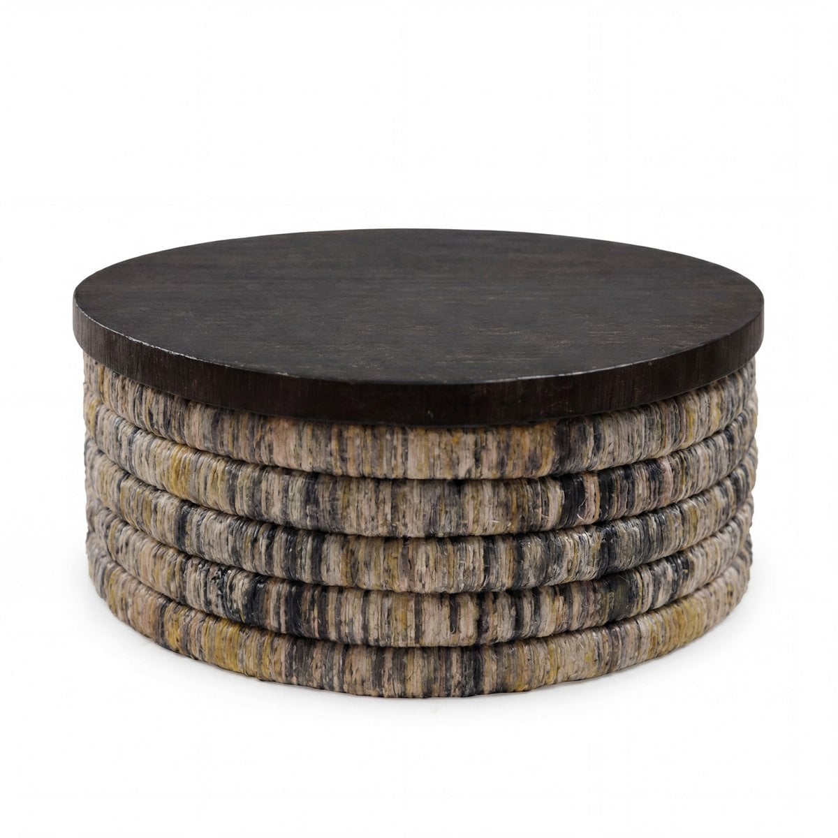 Table basse Magani ronde en gris délavé Banana
