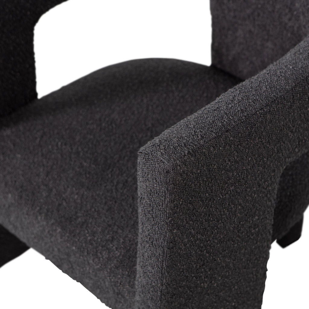TIWA FAUTEUIL BOUCLE GRIS FONCE