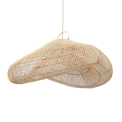 Abat-jour suspension Nuage XXL en rotin naturel – 127 cm
