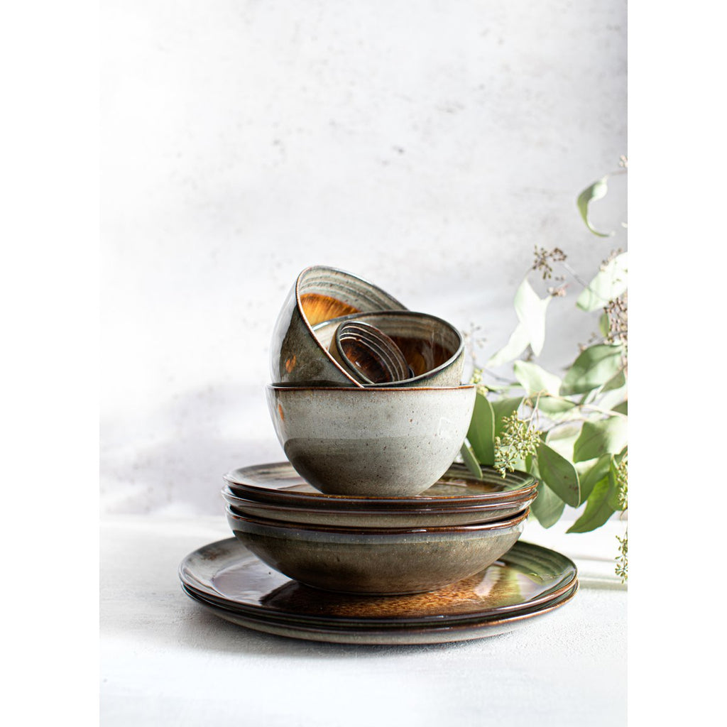 Assiette creuse à pâtes en grès Comporta – L | Bazar Bizar