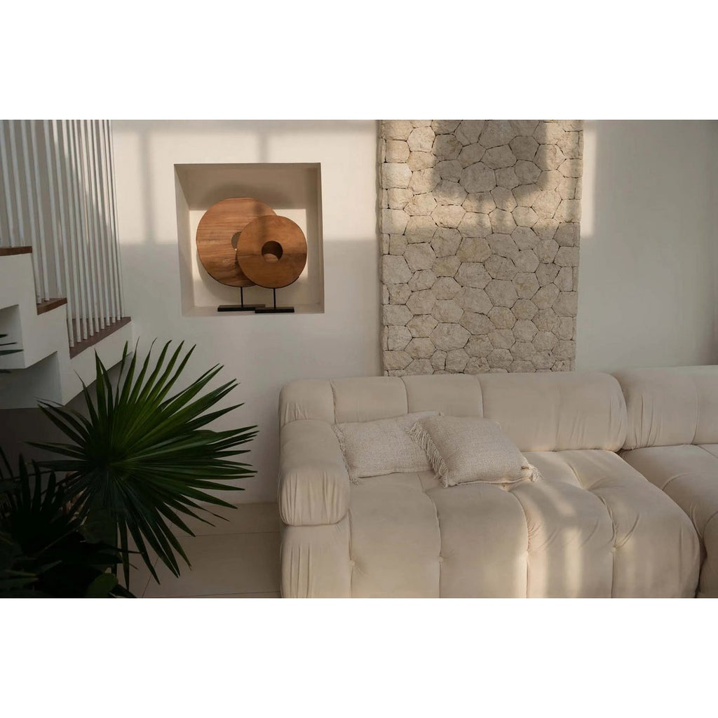 Housse de coussin en coton Oh My Gee – Crème – 40×40cm | Bazar Bizar